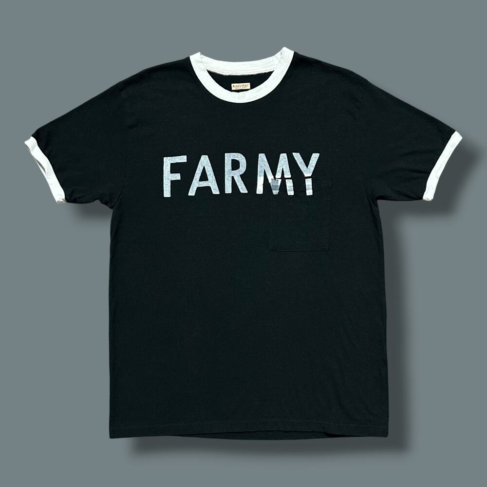 Kapital Ringer Tee Farmy Made in Japan Archive Early 2010s Size 3 Black M/L